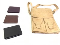 Vintage Leather Purse w 3 Leather Wallets