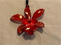 RED FLOWER NECKLACE