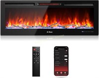 Turbro 50” WiFi Infrared Electric Fireplace $440 R