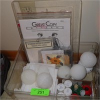 ASST. CRAFT SUPPLES- STYROFOAM BALLS, THREAD >>>>>