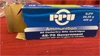 PPU Ammunition 45-70 Govt rifle Cartridges,
