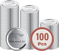 100 PCS - 86MM Wide Mouth Canning Lids