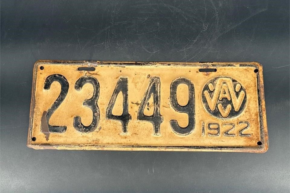 1922 WEST VIRGINIA LICENSE PLATE #23449