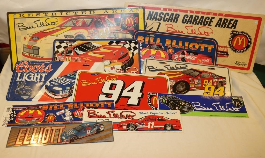 Bill Elliot Collectibles: Wall Signs &
