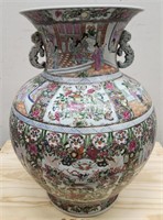 Chinese Rose Medallion Floor Vase