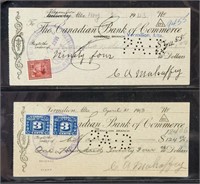 1943 Canadian Bank of Commerce Cancelled Cheques