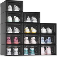 SEE SPRING 12pk Shoe Box, Stackable, Black