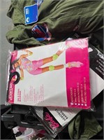 Two top gun onesies and two Barbie costumes