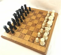 Hand crafted Wood Chess Board/Medieval