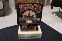 Texaco 1989 truck bank display with 1925 Mack