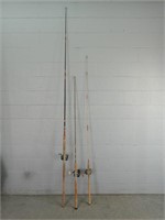 3x The Bid Pflueger & Penn Vtg Rods And Reels