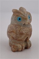 Christine Banteah Zuni Carved Stone Owl Fetish