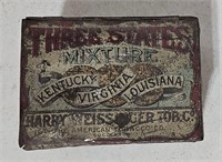 Vintage Metal Three States Mixture Tobacco Tin
