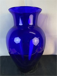 12-1/2'' Cobalt Blue Glass Vase