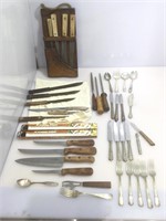 Assorted Cutlery and Plated-Flatware