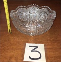 Lead Crystal Etched Bowl