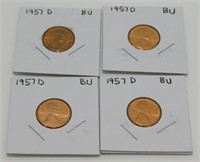 Group of (4) 1957-D Brilliant Uncirculated