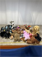 Large assortment of TY beanie babies and other