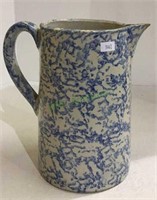 Older sponge ware pitcher measuring 8 1/2