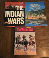 3 Hardcover Books Indian Wars Westerners