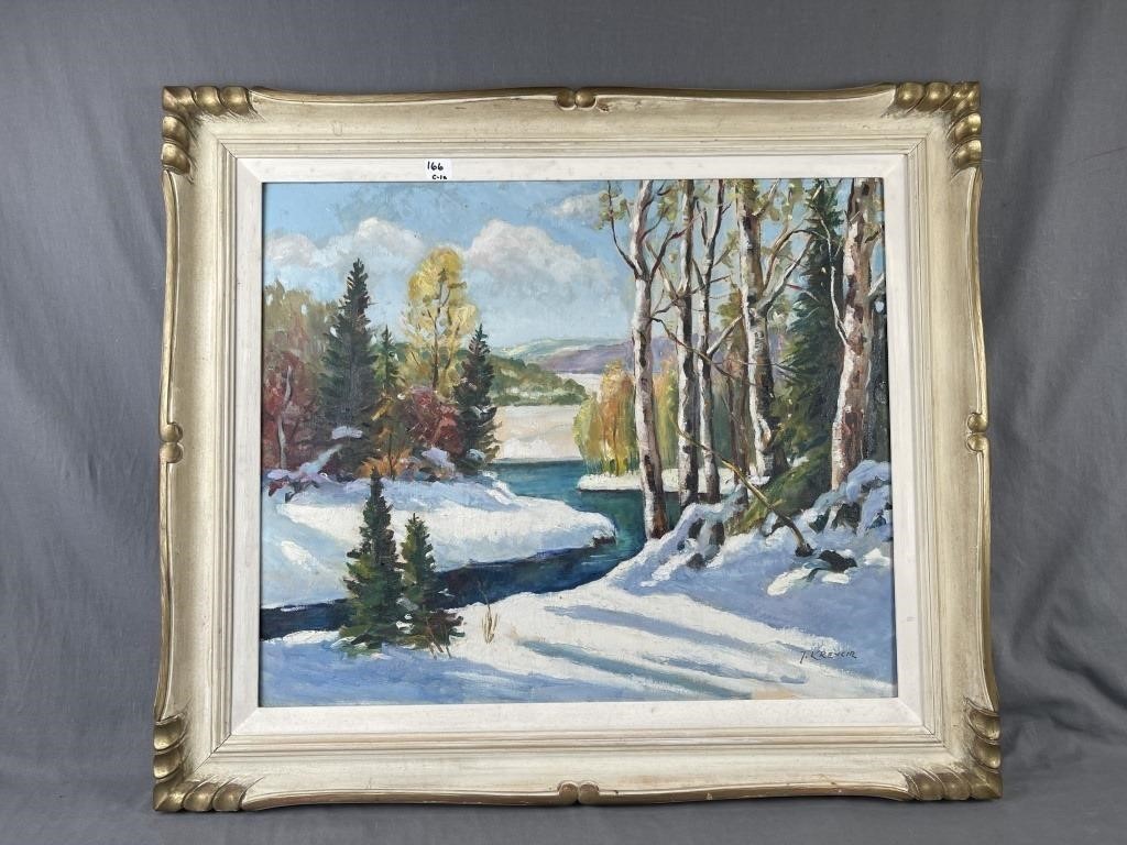Winter Landscape, Signed Jerry Kreycir