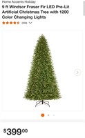 ARTIFICIAL CHRISTMAS TREE (OPEN BOX, NO POWER ON)