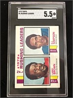 1973 Topps Rushing Leaders  Brown/Simpson  SGC 5.5