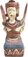 Large Hand Crafted Asian Wood Figure