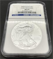 2008 American Silver Eagle Dollar MS-69