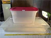 Lot of 2 Storage Totes with Lids