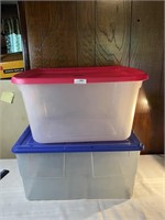 Lot of 2 Storage Totes with Lids