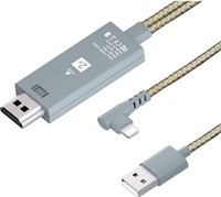 PINYUAN Compatible with Phone to HDMI Cable, H