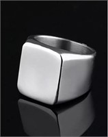 Silver Stainless Steel Ring , SIZE 5