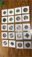 20 V nickels. Assorted years 1883 - 1912