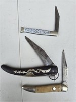 Lot of 3 vintage pocket knives