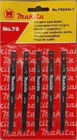 Pack of 5 - Genuine Makita no. 78 Jig Saw Blades