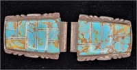 Silver .925 & Turquoise Watch Band Clips