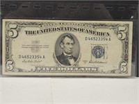 $5 Bill Silver Certificate, Series 1953A