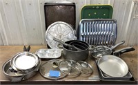 Pots/pans, cookie sheets, broiler pan, muffin pan