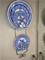 3 Coastal home accent plate and wall hanger