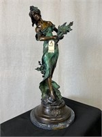 After Moreau "Lady with Wheat" Bronze