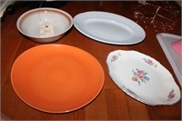SERVING PLATTERS AND BOWL