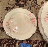 Vintage holmer Laughflir covered dish and plates