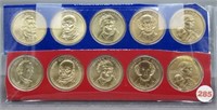 2008 Presidential and Sacagawea 10 coins total
