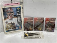 Lot of NHL legends medallions, misc