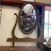 Antique Oval Swivel Mirror for Dresser