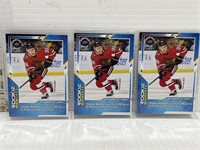 3 Upperdeck Connor Bedard rookie hockey cards