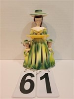 Green Napkin Doll W/ Salt & Pepper Shaker