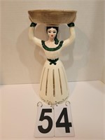 White & Green Napkin Doll W/ Basket