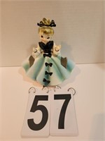 Green Napkin Doll W/ Black Bows